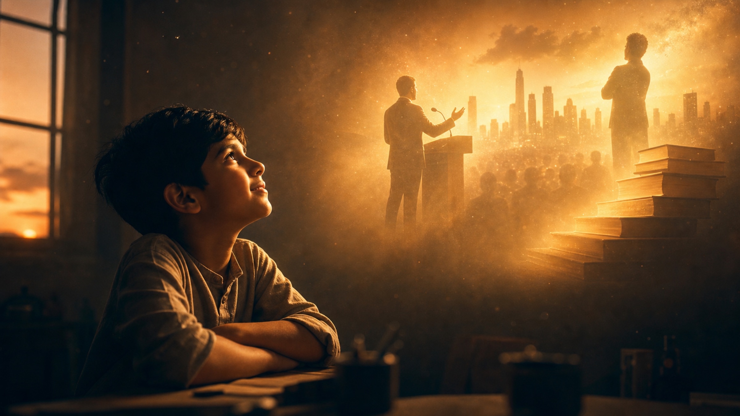 Child dreaming big